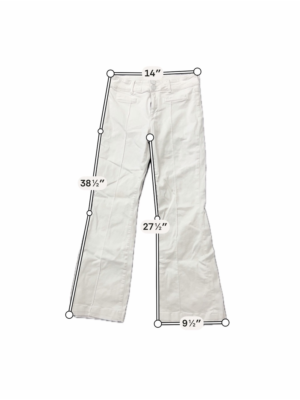 KUT From The Kloth Ana White High Rise Flare Jeans Size 6 - Picture 2 of 7